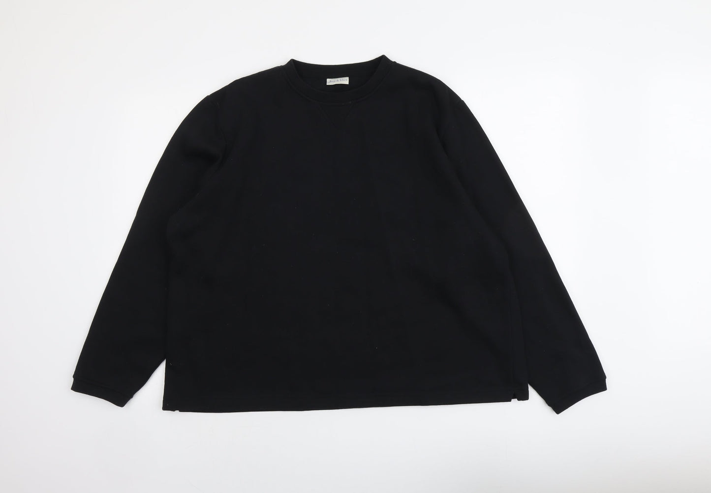 Joie de Vivre Womens Black Polyester Pullover Sweatshirt Size 20 Pullover