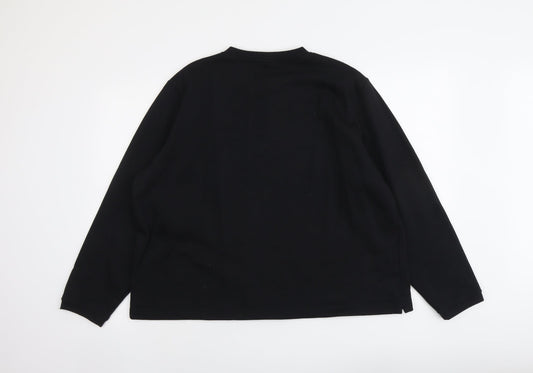Joie de Vivre Womens Black Polyester Pullover Sweatshirt Size 20 Pullover