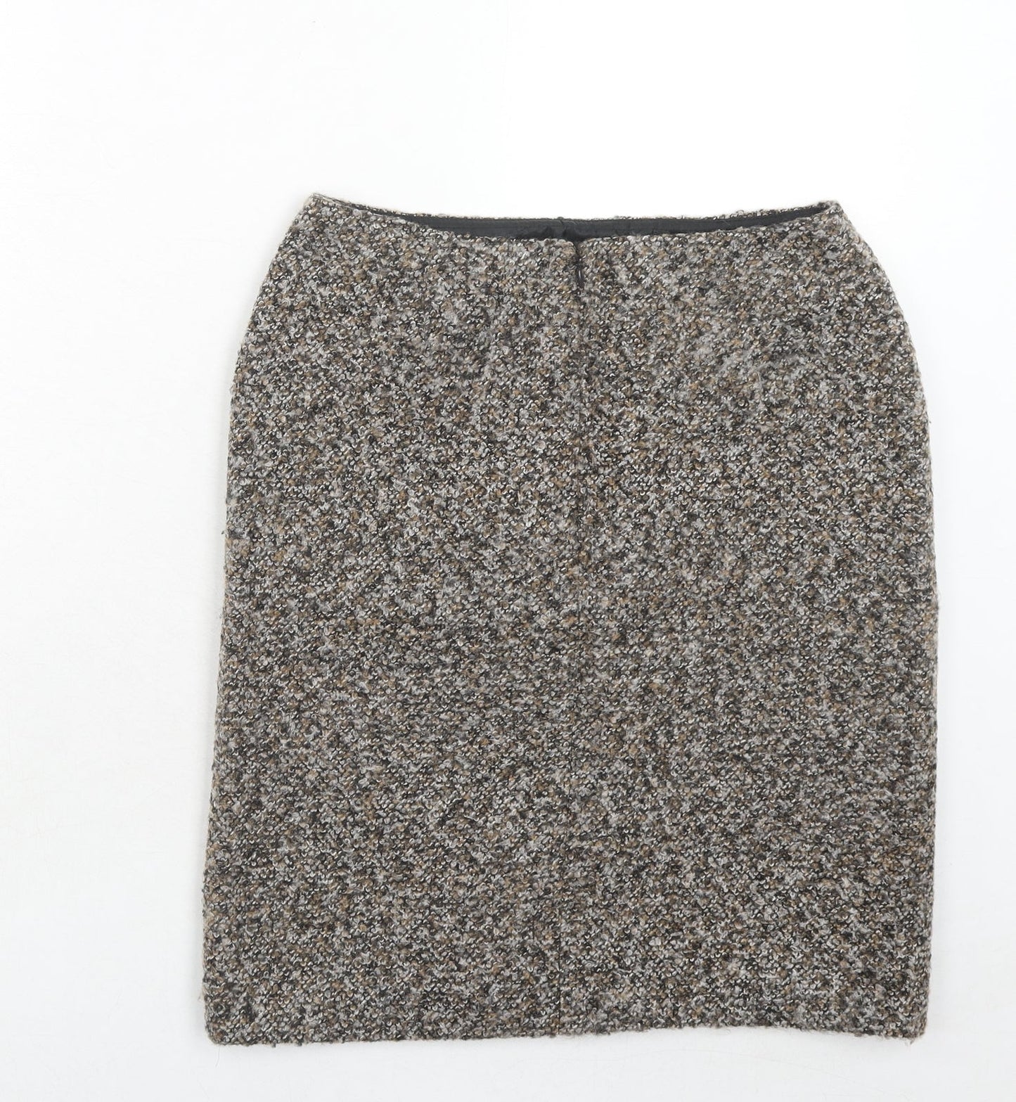 Precis Womens Brown Acrylic Straight & Pencil Skirt Size 8 Zip