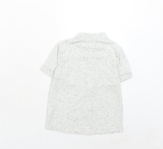 NEXT Boys Grey Polyester Basic Button-Up Size 2 Years Mock Neck Button