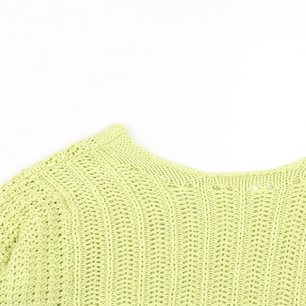 NEXT Womens Green Round Neck Acrylic Pullover Jumper Size M