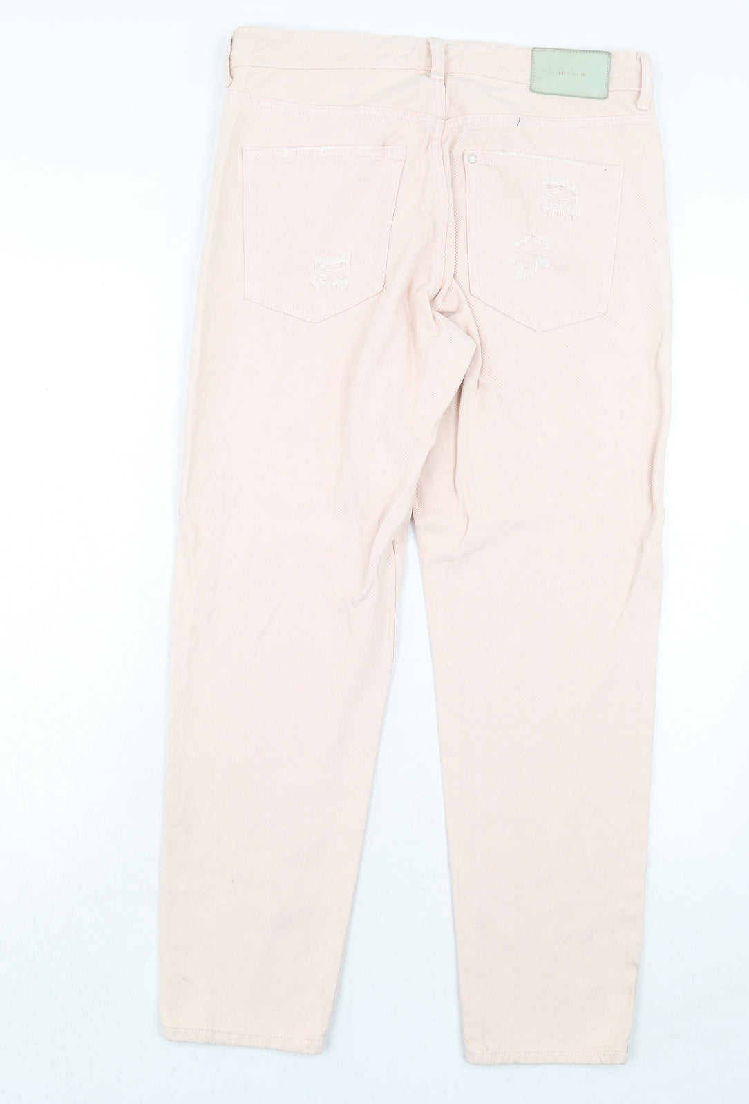 H&M Womens Pink Cotton Straight Jeans Size 29 in Regular Button