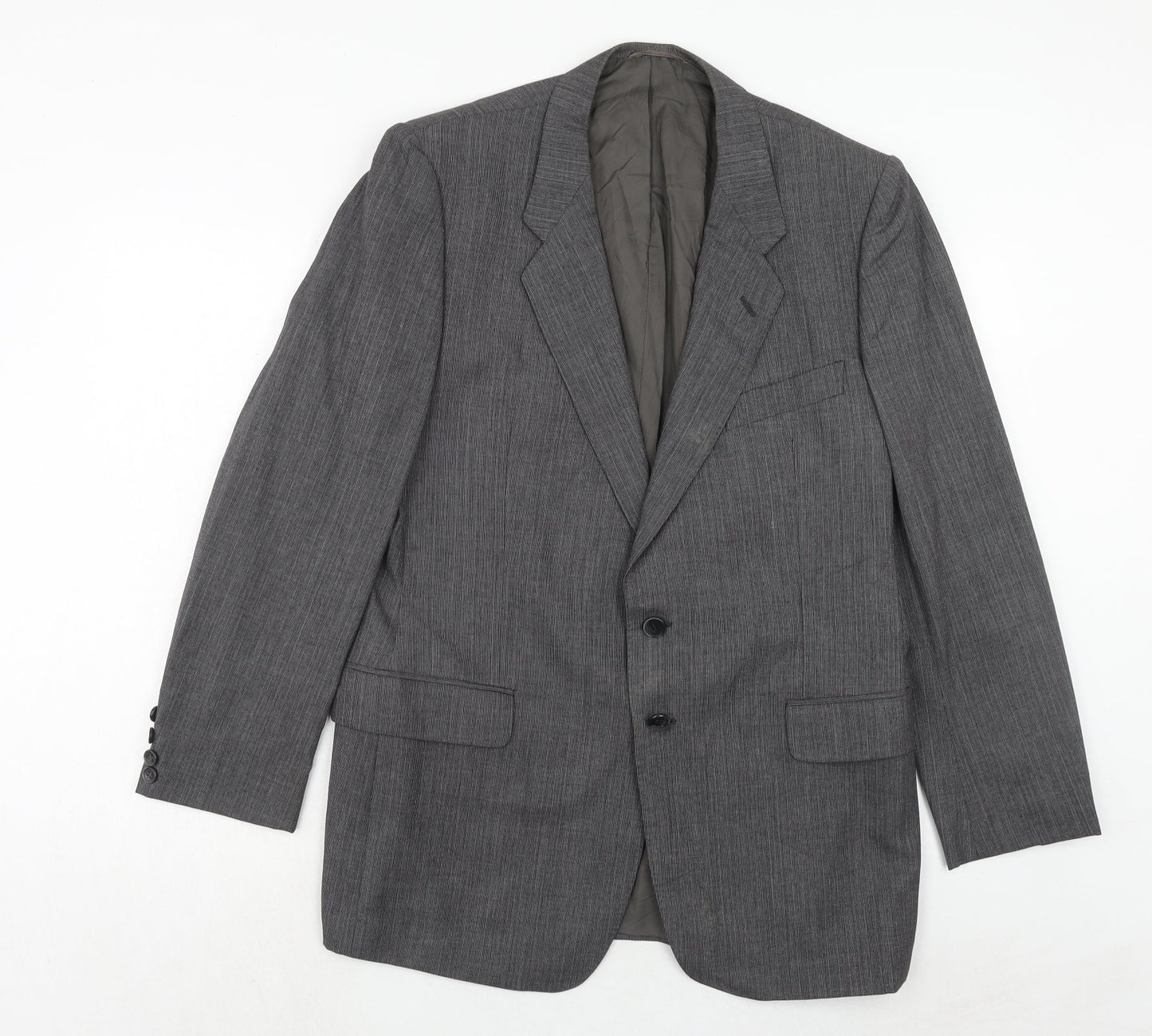 St Michael Mens Grey Wool Jacket Suit Jacket Size 42 Regular