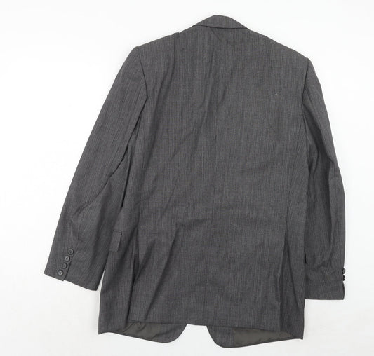 St Michael Mens Grey Wool Jacket Suit Jacket Size 42 Regular