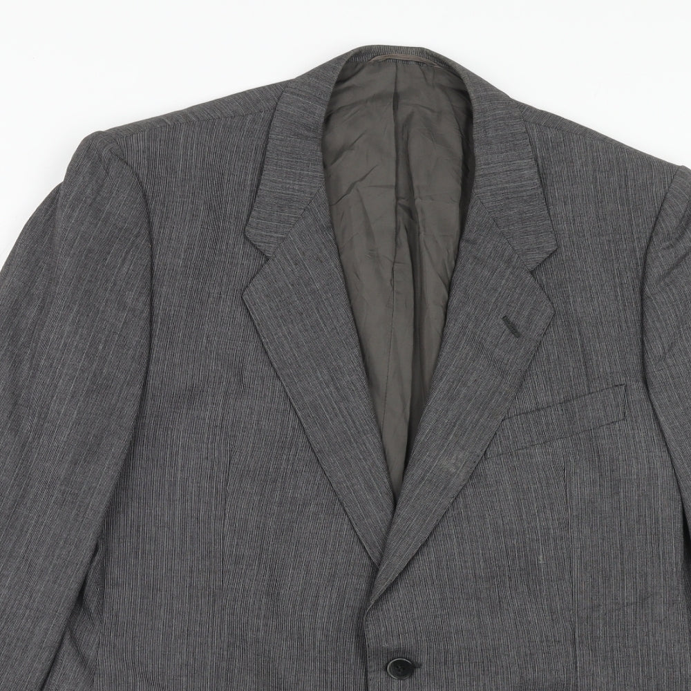 St Michael Mens Grey Wool Jacket Suit Jacket Size 42 Regular