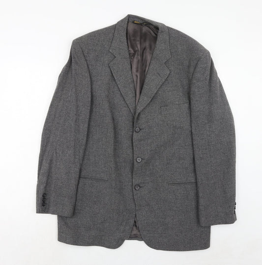 Marks and Spencer Mens Grey Wool Jacket Blazer Size 42 Regular