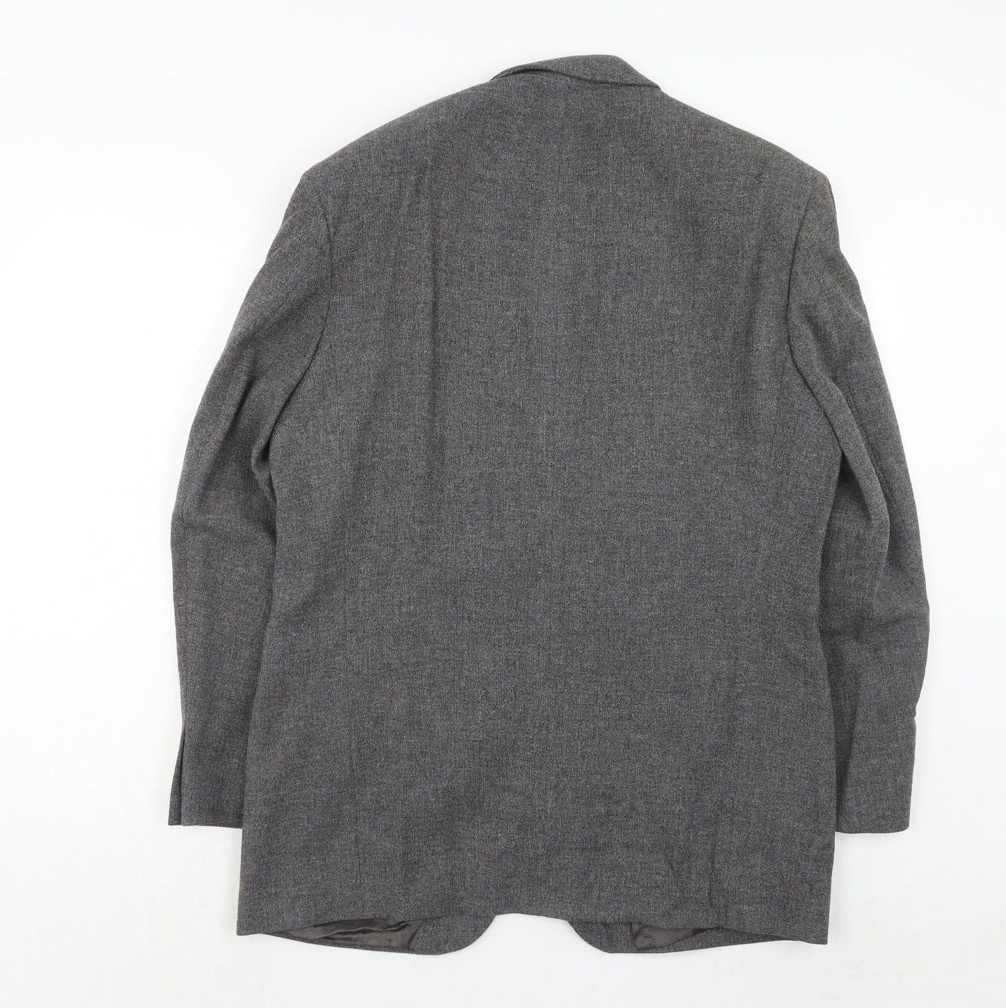 Marks and Spencer Mens Grey Wool Jacket Blazer Size 42 Regular