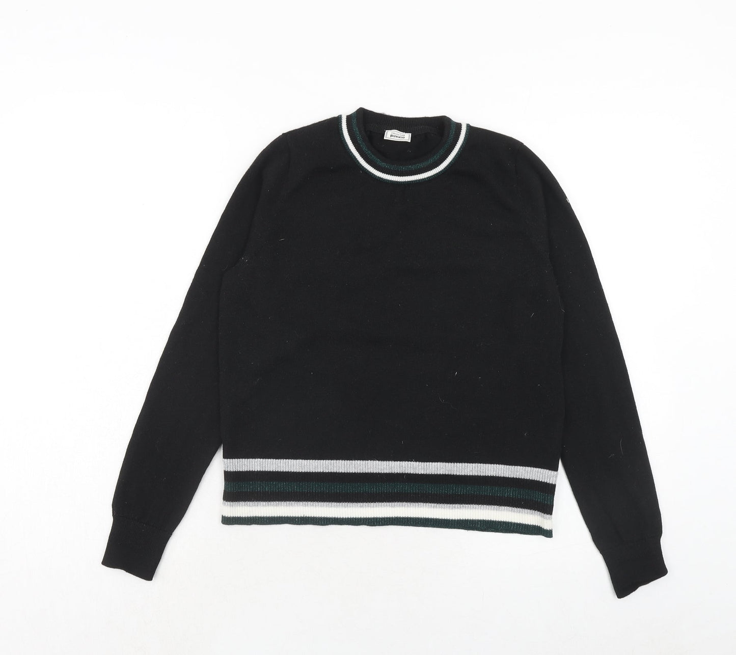 Pimkie Womens Black Round Neck Polyester Pullover Jumper Size S