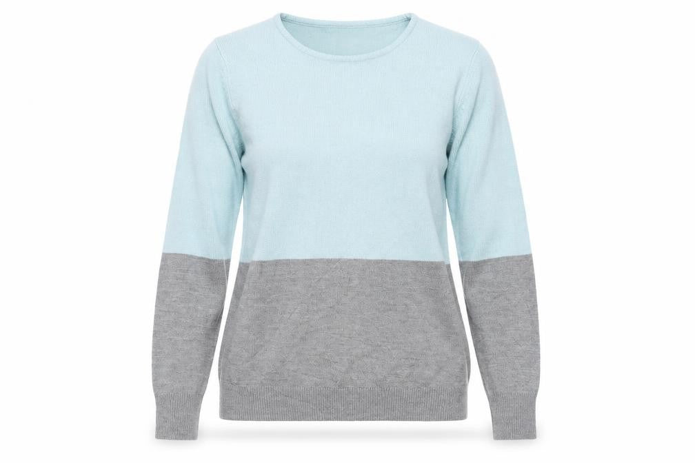 Forever 21 Womens Blue Round Neck Acrylic Pullover Jumper Size S