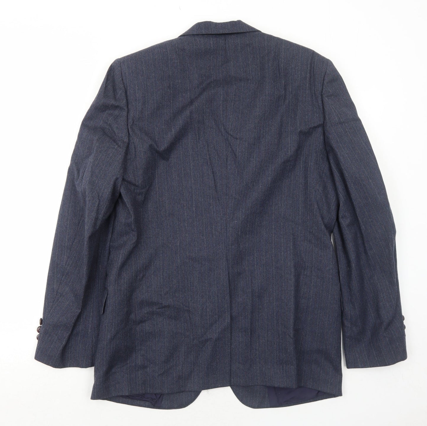 Paul Jardine Mens Blue Striped Wool Jacket Suit Jacket Size 40 Regular