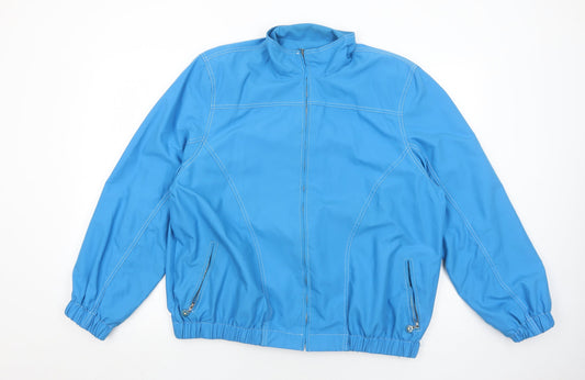 Alfred Dunner Womens Blue Jacket Size M Zip