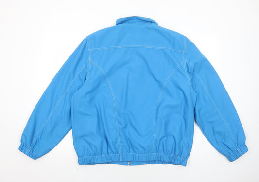 Alfred Dunner Womens Blue Jacket Size M Zip