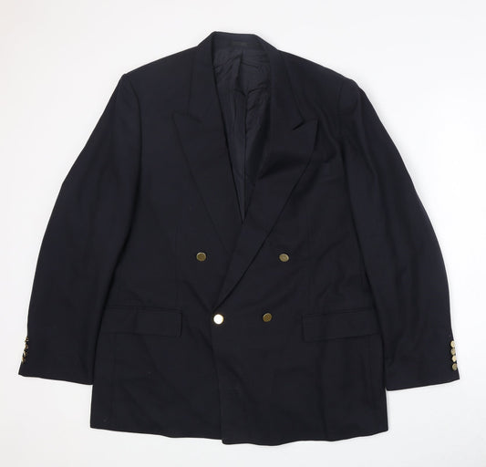 Marks and Spencer Mens Black Polyester Jacket Suit Jacket Size 44 Regular