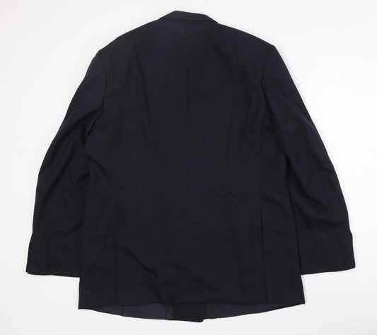 Marks and Spencer Mens Black Polyester Jacket Suit Jacket Size 44 Regular