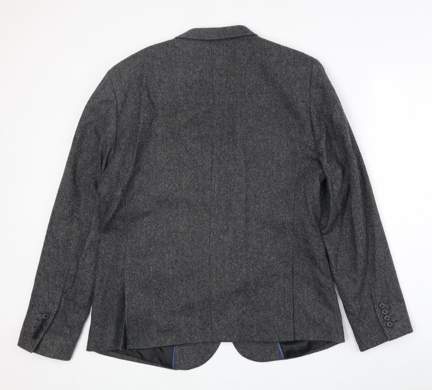 New Look Mens Grey Wool Jacket Suit Jacket Size 42 Regular