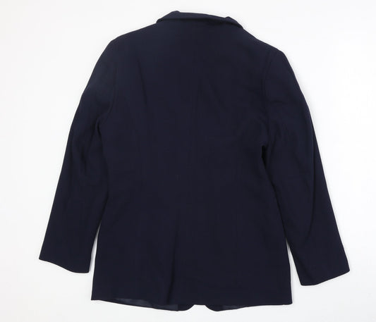 Berkertex Womens Blue Polyester Jacket Blazer Size 12