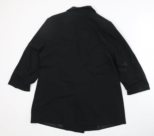 Caspsule Womens Black Polyester Jacket Suit Jacket Size 14