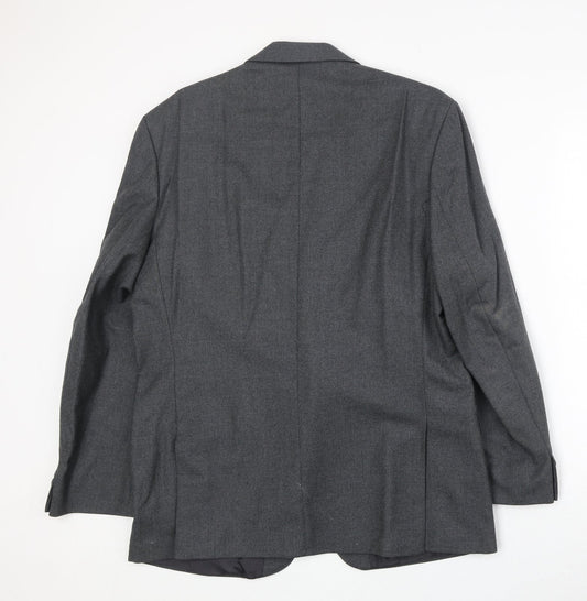 The Label Mens Grey Wool Jacket Suit Jacket Size 42 Regular