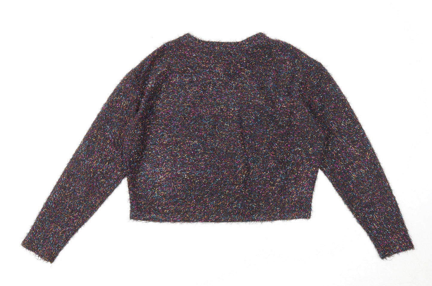 Divided by H&M Womens Black Round Neck Polyester Pullover Jumper Size M
