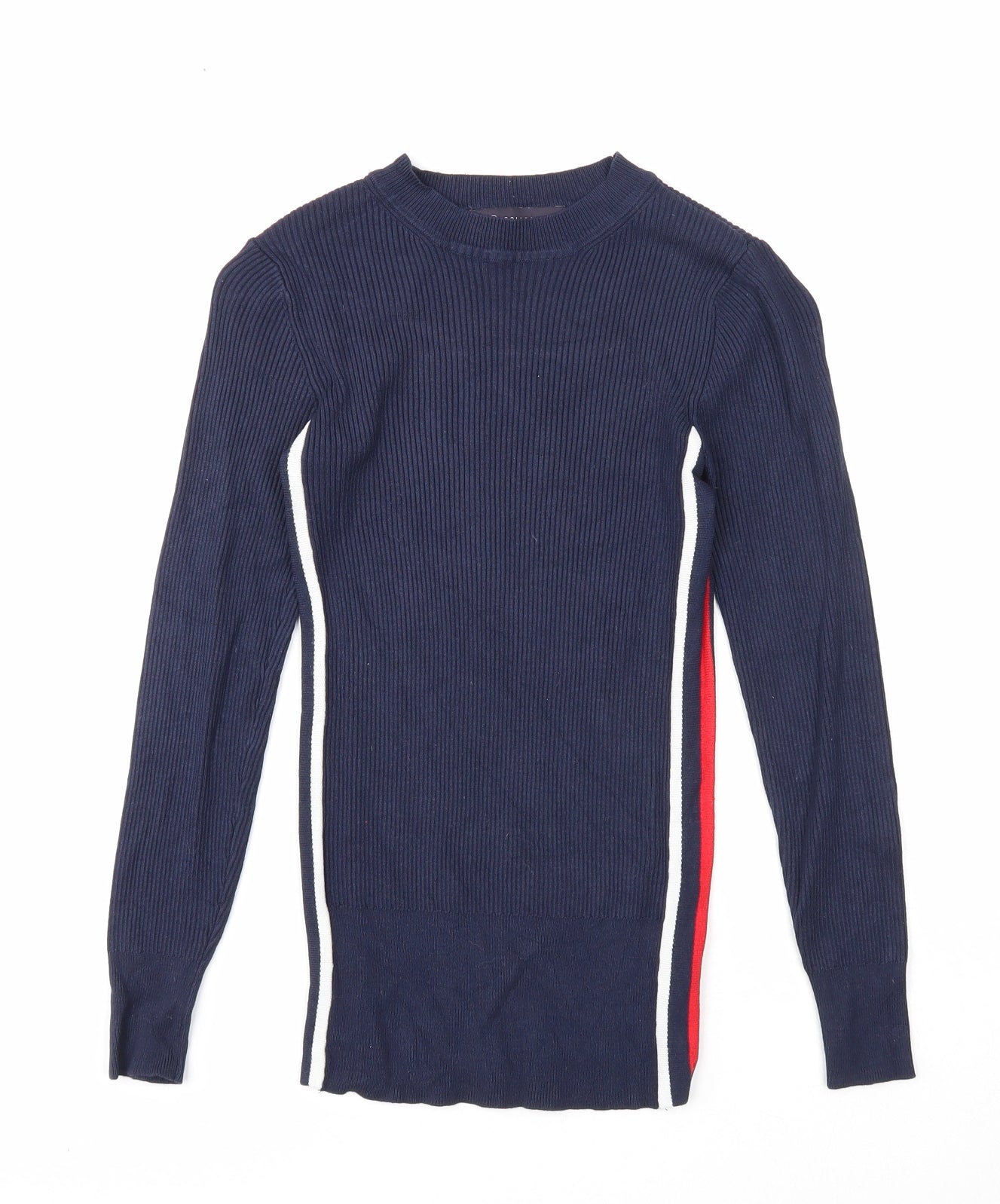 Marks and Spencer Womens Blue Round Neck Viscose Pullover Jumper Size 6