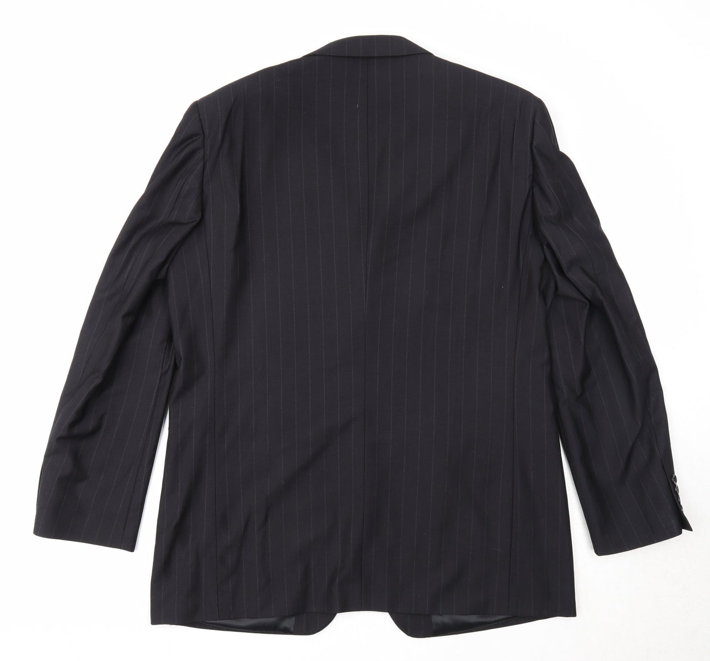 Daniel Grahame Mens Black Striped Polyester Jacket Suit Jacket Size 42 Regular