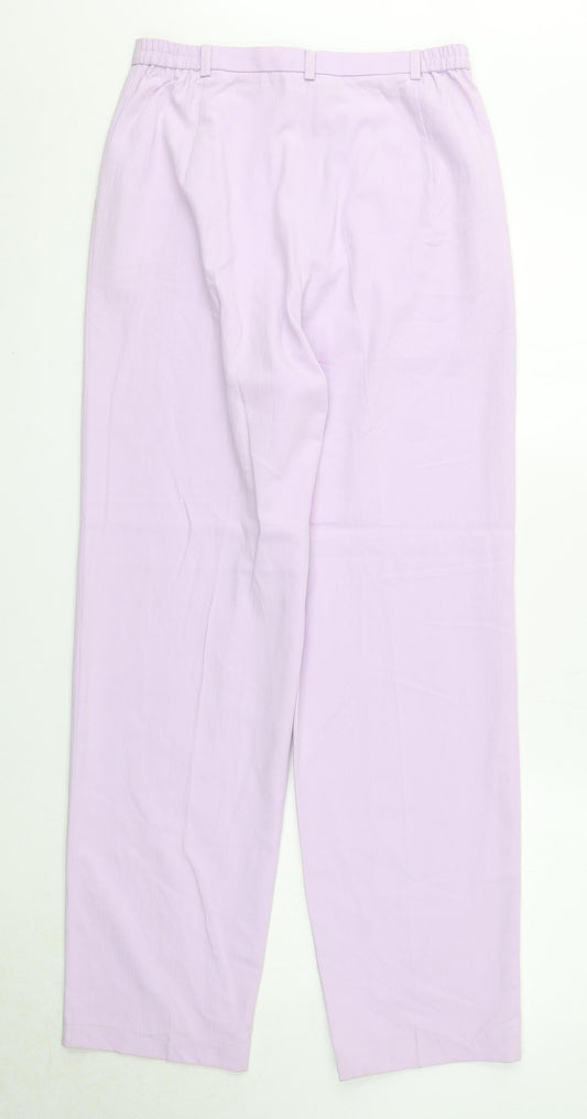 Paul Separates Womens Purple Polyester Trousers Size 12 Regular Zip