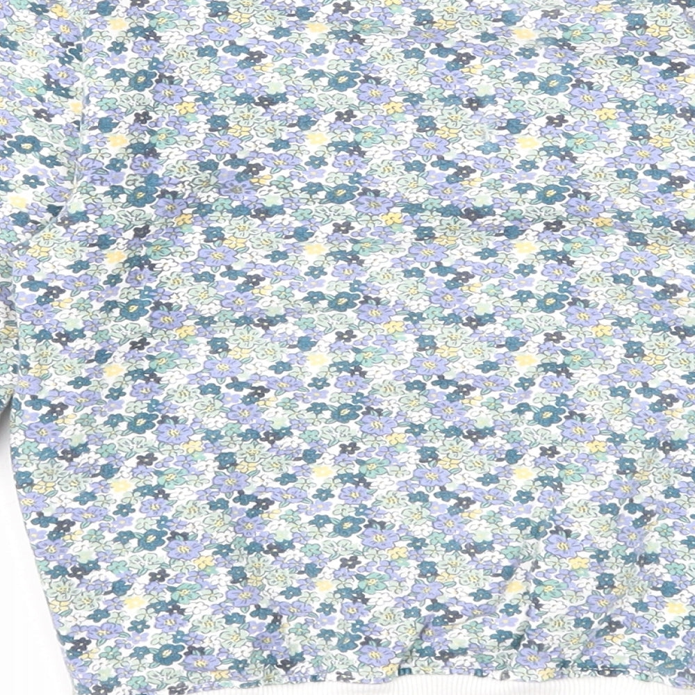 Little kids Girls Multicoloured Floral Cotton Pullover Sweatshirt Size 5-6 Years Pullover - Hello