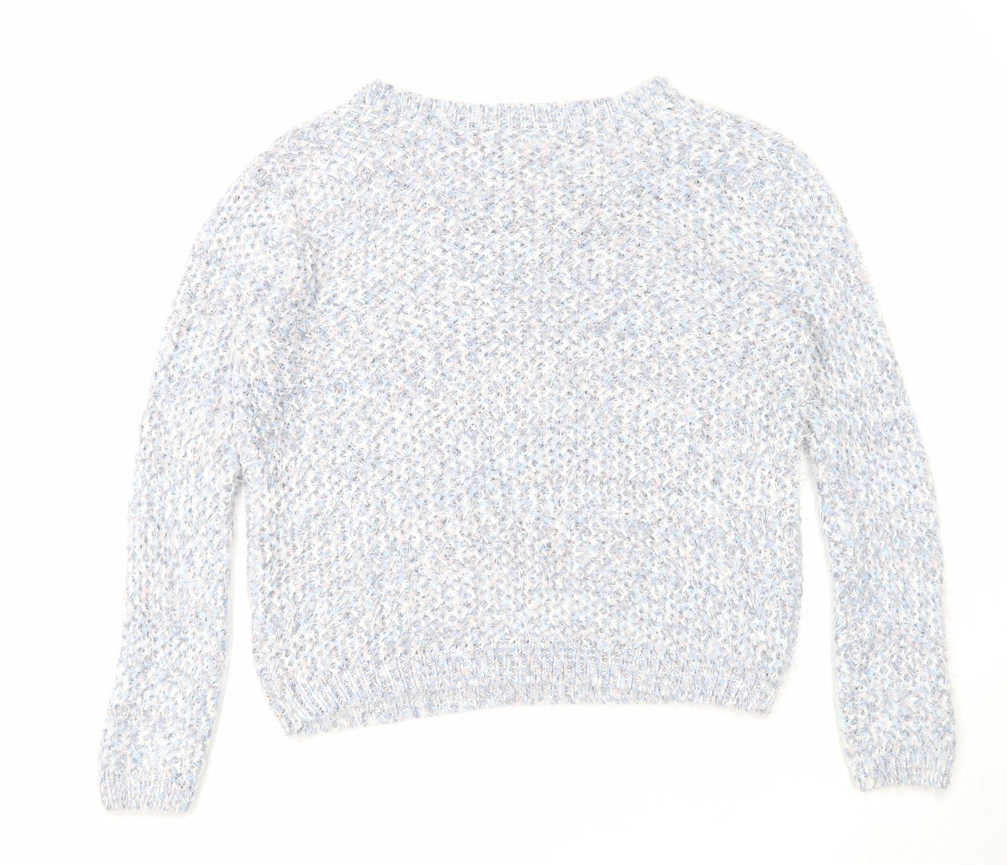Marks and Spencer Womens Multicoloured Round Neck Acrylic Pullover Jumper Size 12