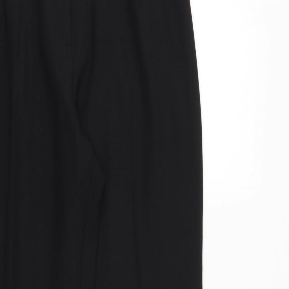 Essentials Womens Black Viscose Trousers Size 12 Regular Zip