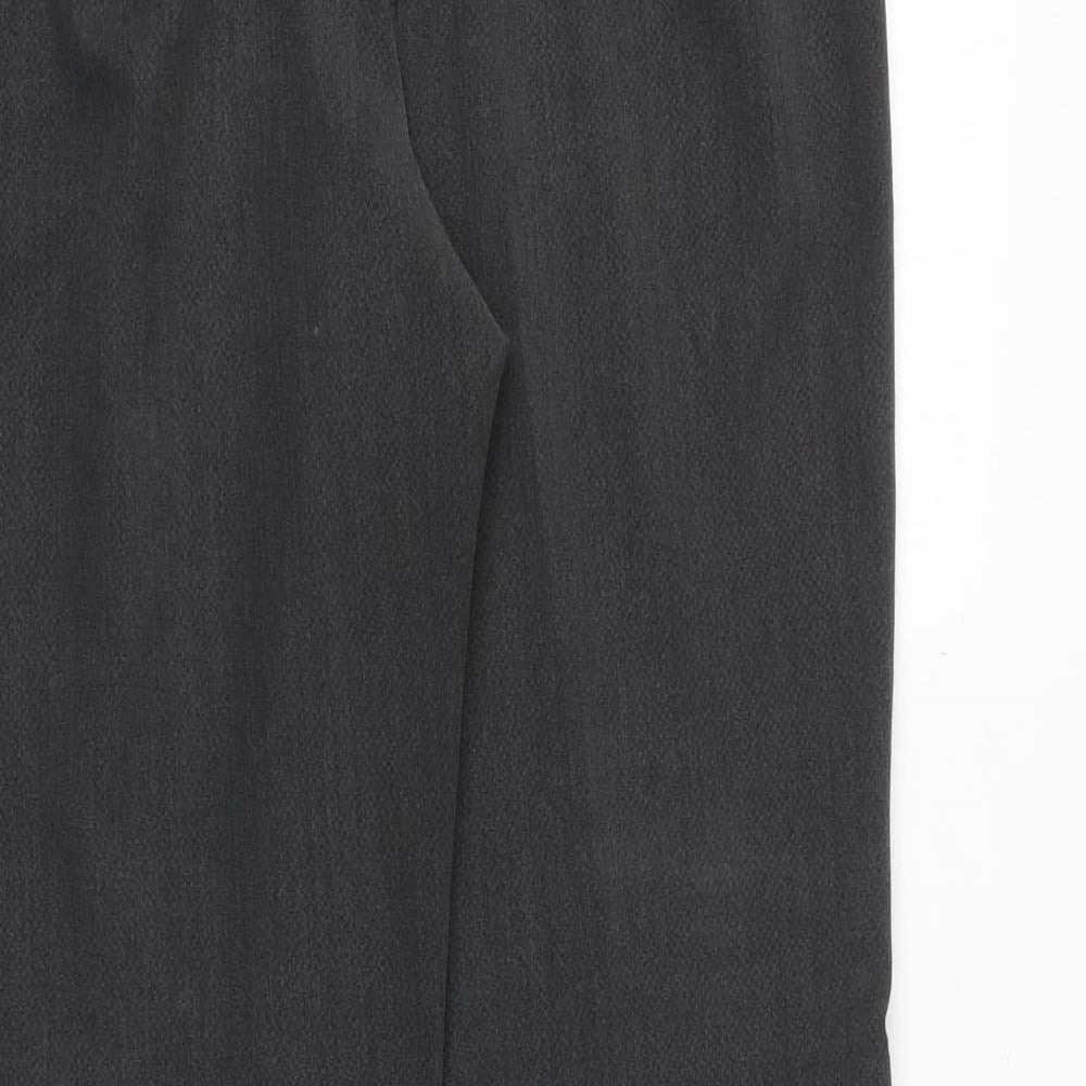 Marks and Spencer Womens Grey Polyester Trousers Size 12 Regular Zip
