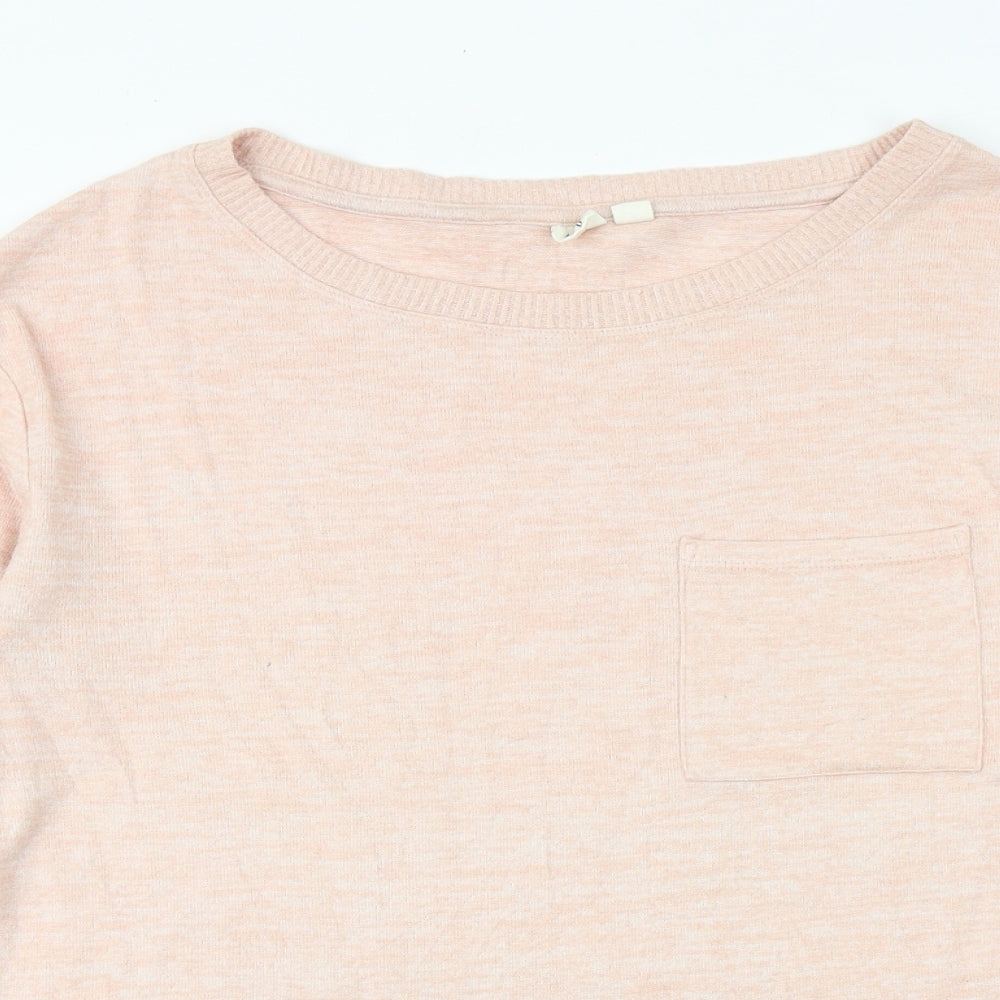 Gap Womens Orange Round Neck Polyester Pullover Jumper Size S