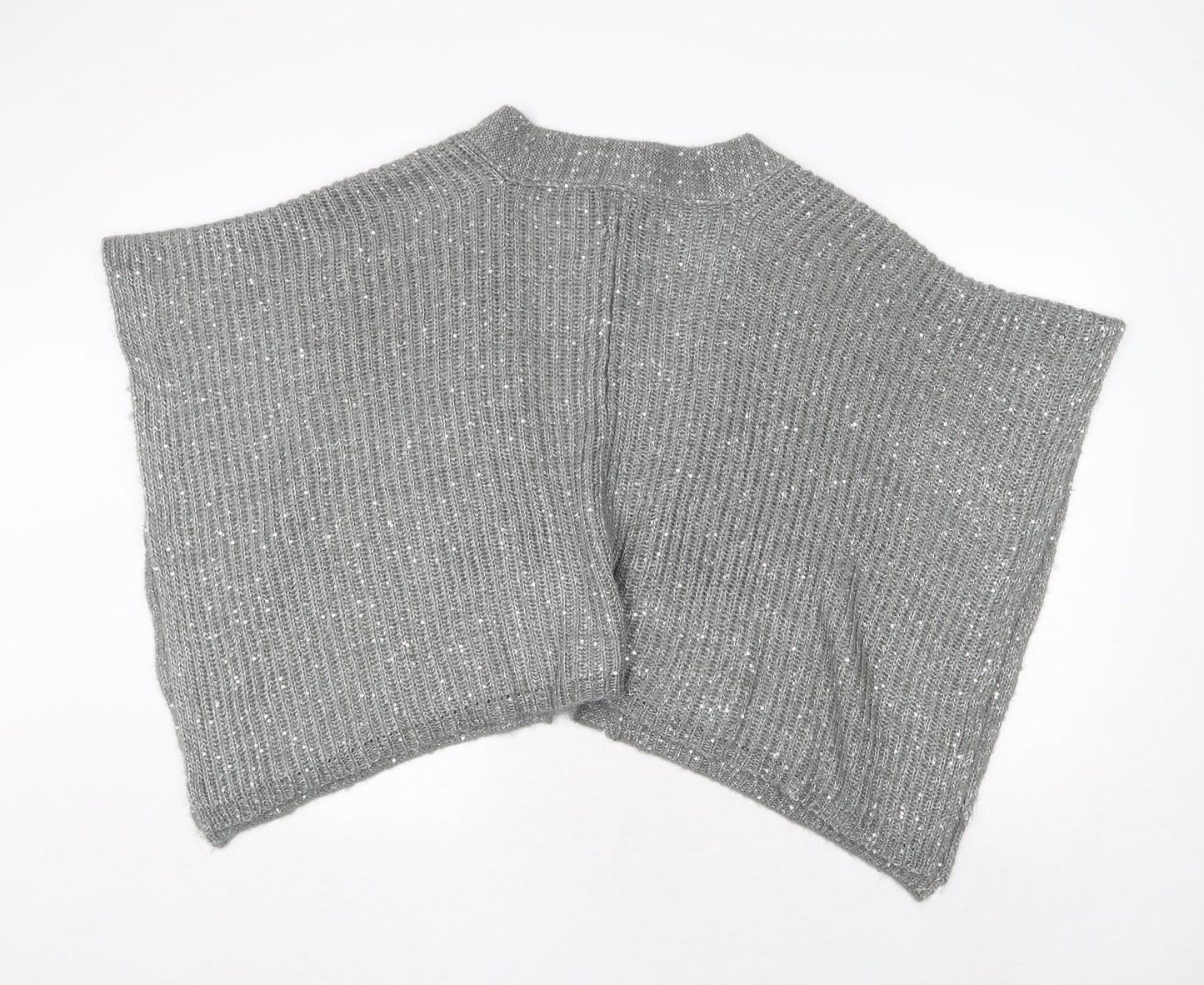 NEXT Womens Grey V-Neck Acrylic Cardigan Jumper One Size