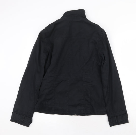 Dorothy Perkins Womens Black Jacket Size 10 Zip