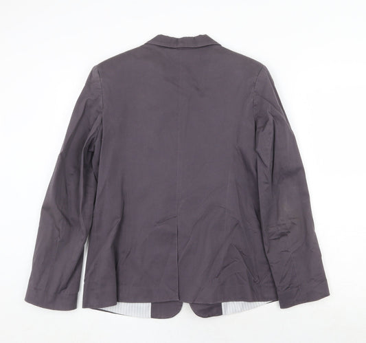 New Look Womens Grey Jacket Blazer Size 12 Button