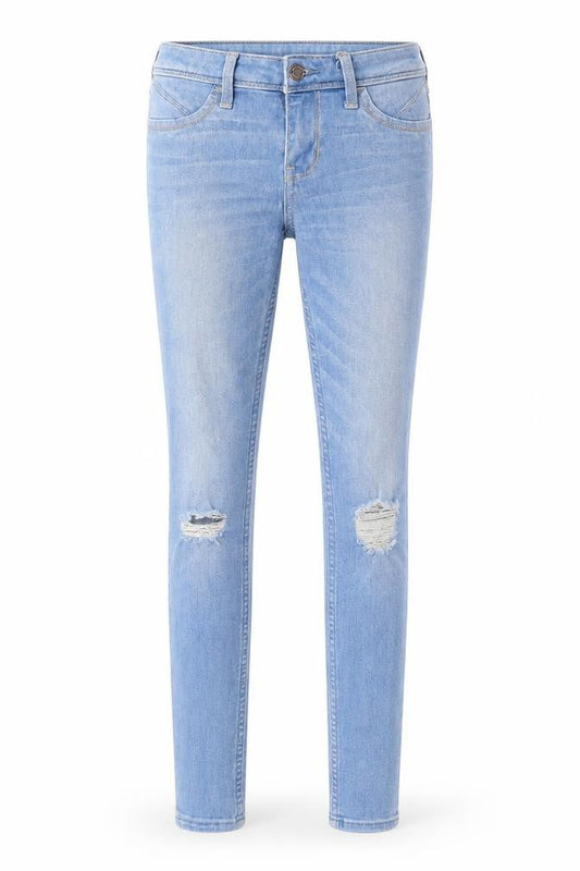 Hollister Womens Blue Cotton Skinny Jeans Size 25 in Regular Zip