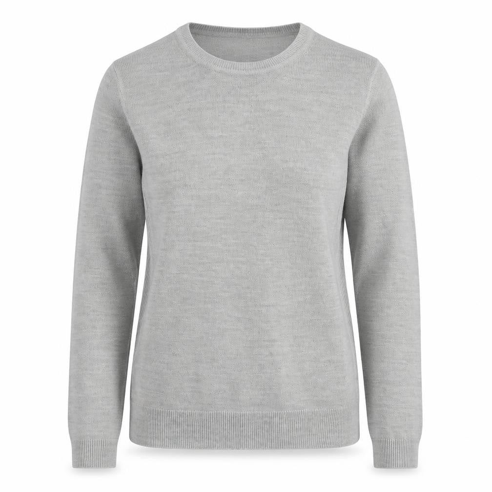 Marks and Spencer Womens Grey Round Neck Acrylic Pullover Jumper Size 10