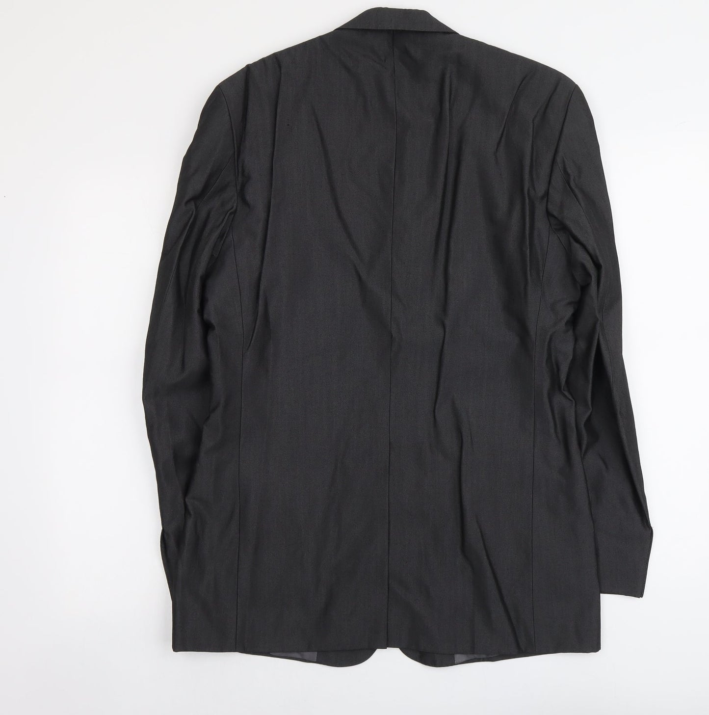 River Island Mens Grey Viscose Jacket Suit Jacket Size L Regular