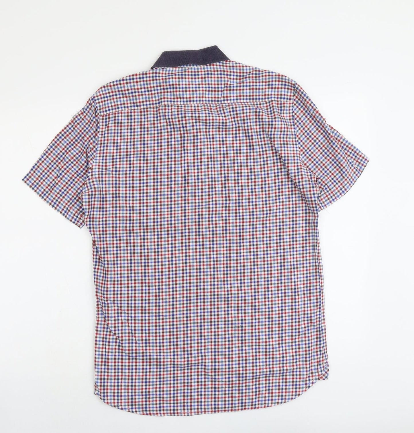 Lambretta Mens Multicoloured Plaid Cotton Button-Up Size S Collared Button