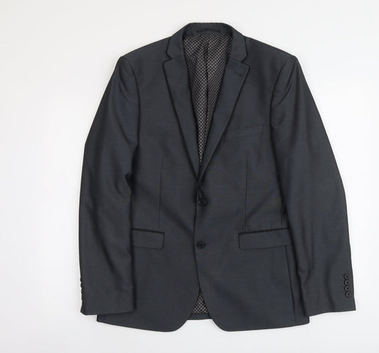 NEXT Mens Grey Polyester Jacket Suit Jacket Size L Regular