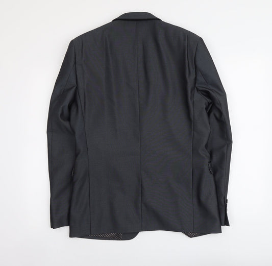 NEXT Mens Grey Polyester Jacket Suit Jacket Size L Regular