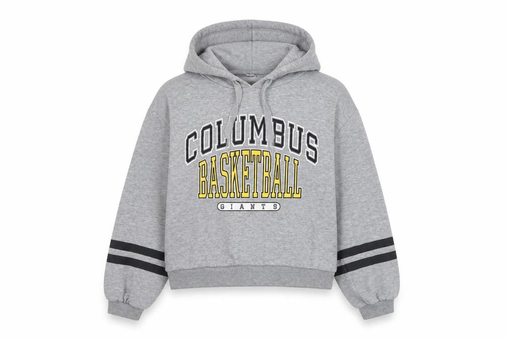 H&M Womens Grey Cotton Pullover Hoodie Size S Pullover - Columbus Basketball Giants