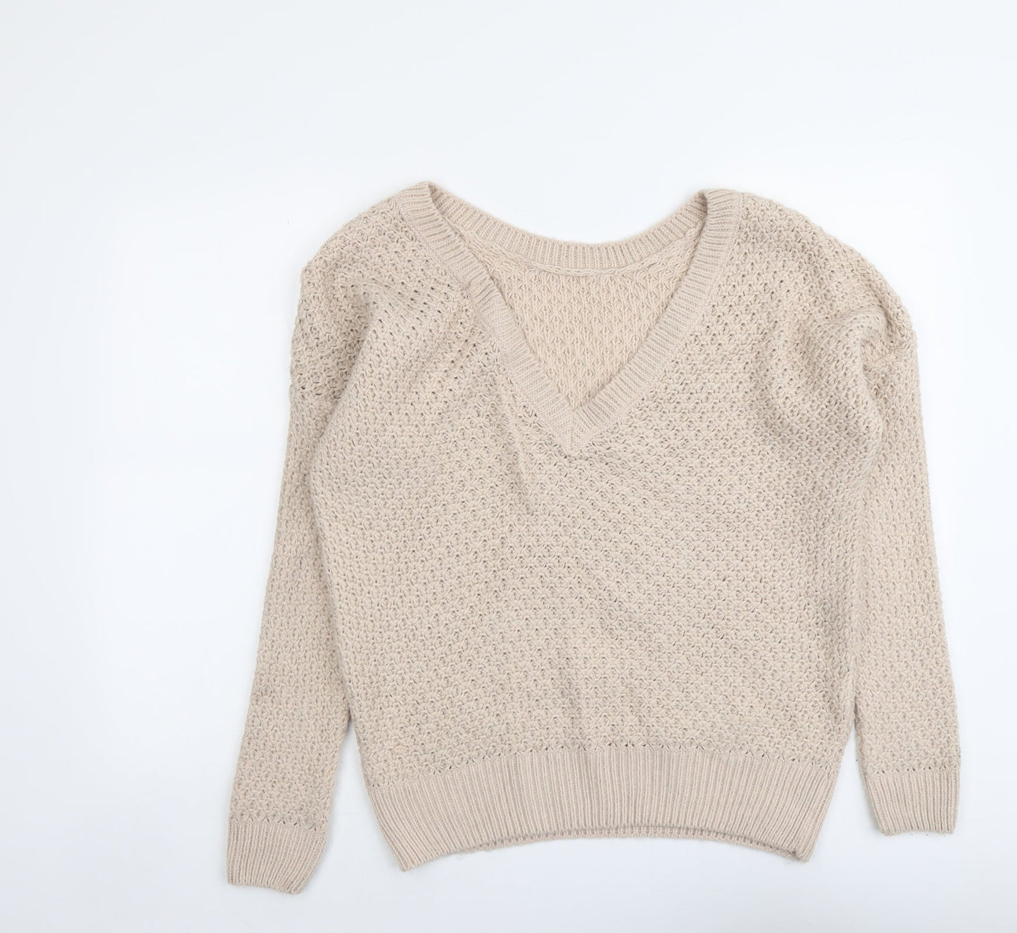 NEXT Womens Pink Round Neck Acrylic Pullover Jumper Size M