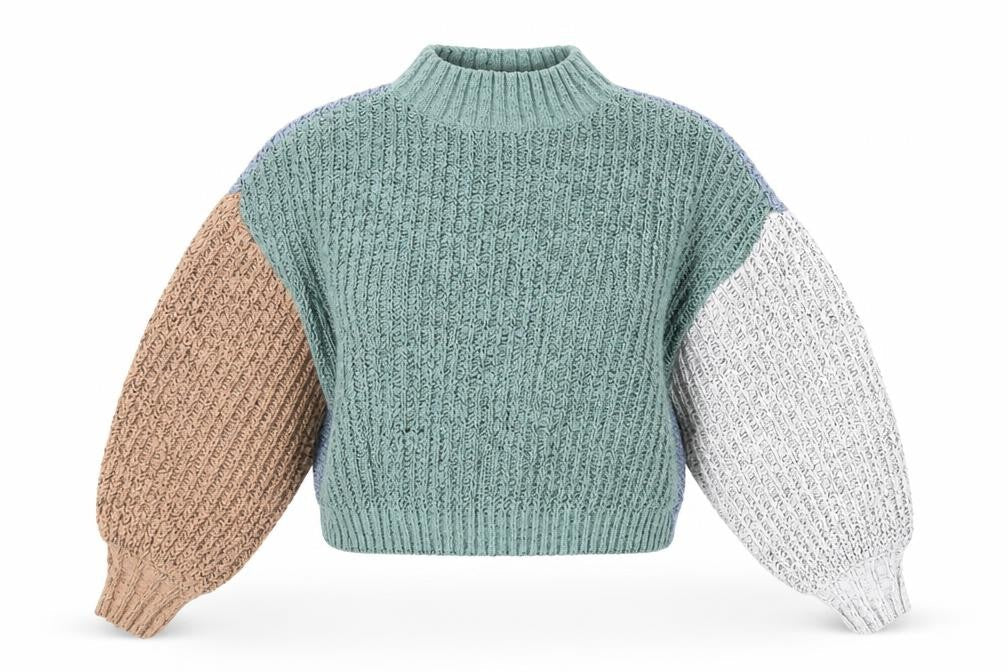 MM Womens Multicoloured Mock Neck Polyester Pullover Jumper Size S