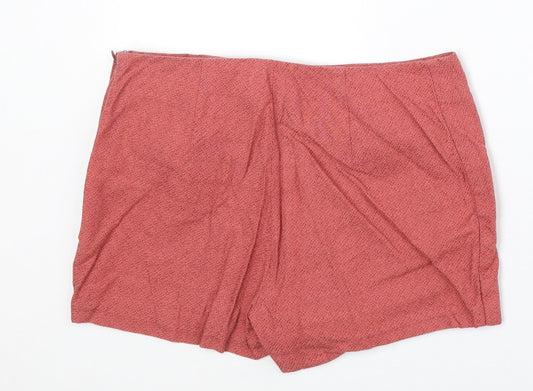 TSEsay Womens Pink 100% Cotton Skort Size S Regular Zip