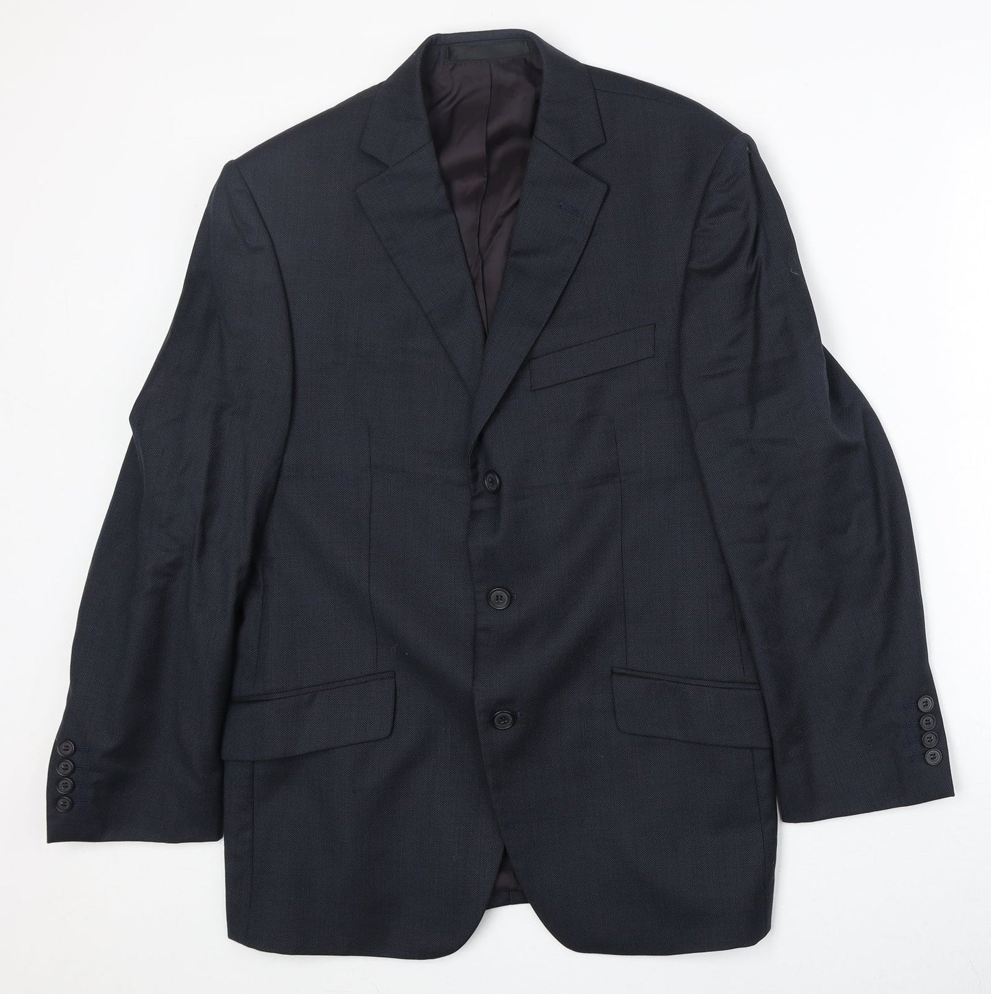 Marks and Spencer Mens Blue Wool Jacket Suit Jacket Size 38 Regular