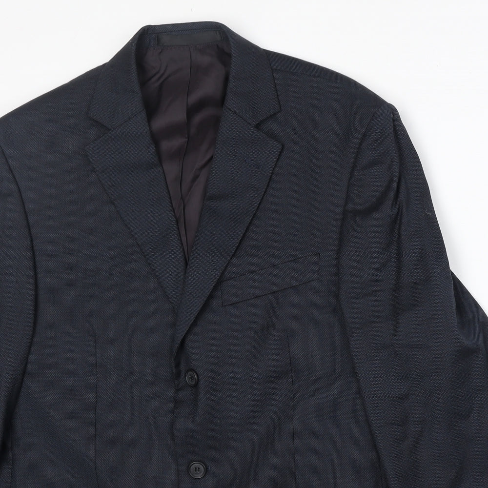 Marks and Spencer Mens Blue Wool Jacket Suit Jacket Size 38 Regular