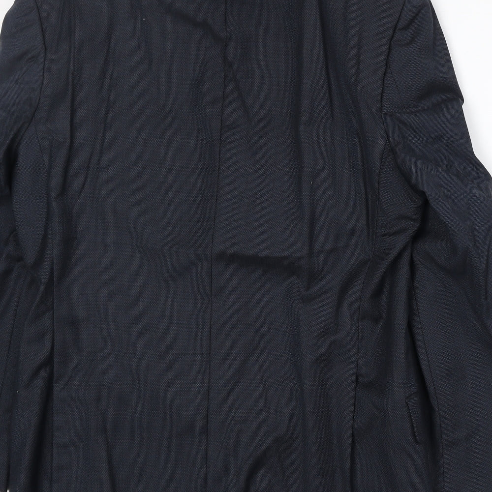 Marks and Spencer Mens Blue Wool Jacket Suit Jacket Size 38 Regular