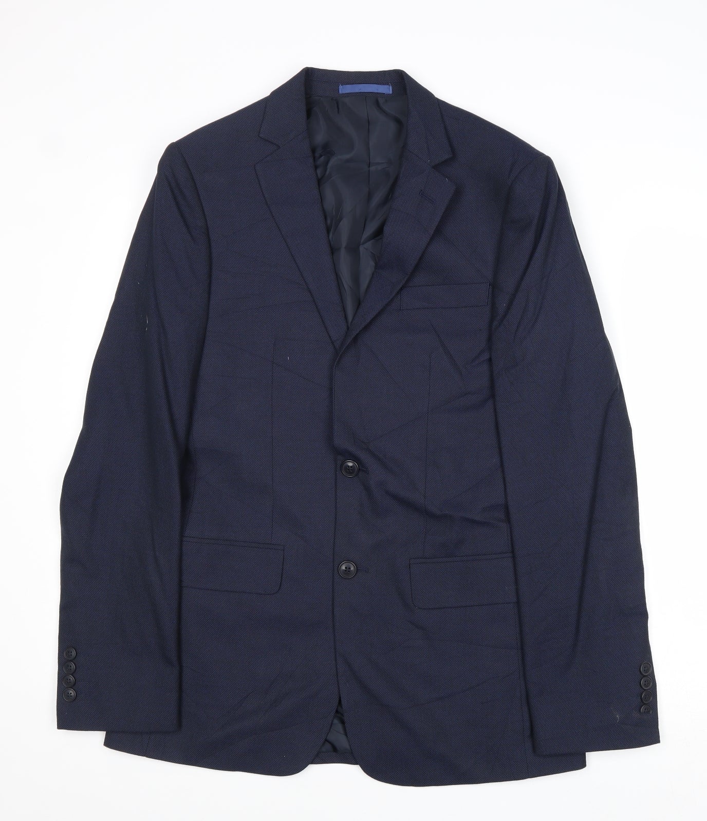 Marks and Spencer Mens Blue Polyester Jacket Suit Jacket Size 36 Regular