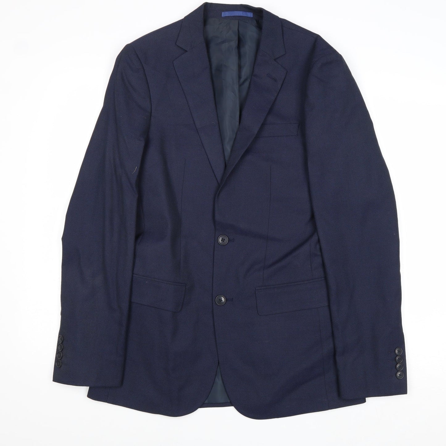 Marks and Spencer Mens Blue Polyester Jacket Suit Jacket Size 36 Regular
