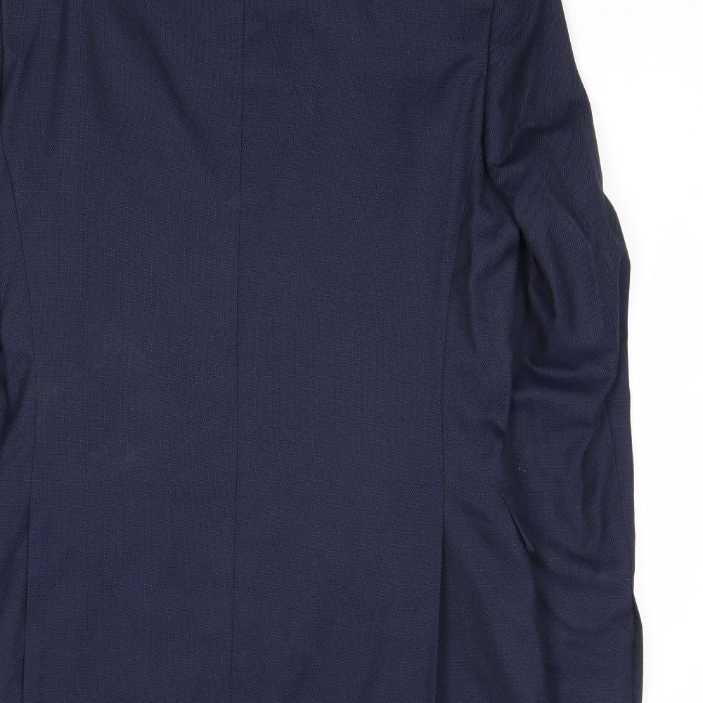 Marks and Spencer Mens Blue Polyester Jacket Suit Jacket Size 36 Regular